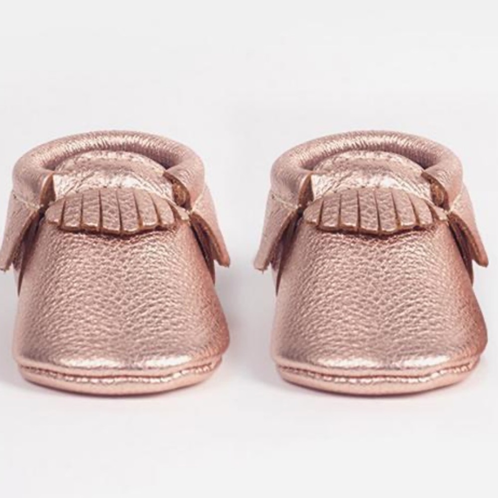 Freshly picked rose gold moccasins size 3